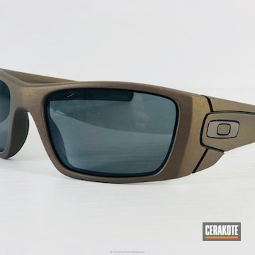 Cerakoted Oakley Sunglasses In Cerakote H-148 Burnt Bronze