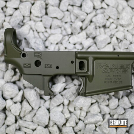 Powder Coating: Mil Spec O.D. Green H-240,Rainier Arms,Gun Parts,Upper / Lower,Handguard