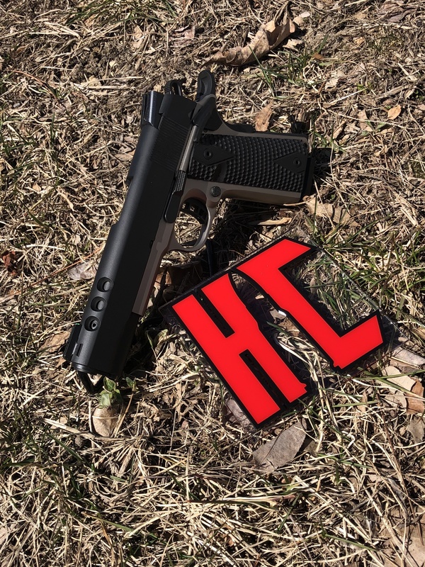 Two Tone Rocker Two Toned Rock Island Armory 1911 Handgun in Armor Black and Desert ...