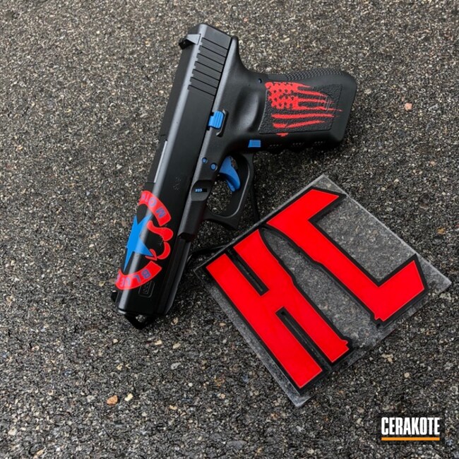 Cerakoted Glock 17 Handgun In A Custom Cerakote Finish