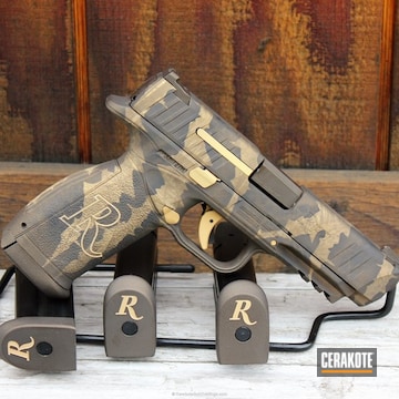 Cerakoted Remington Handgun In A Custom Riptile Camo Finish