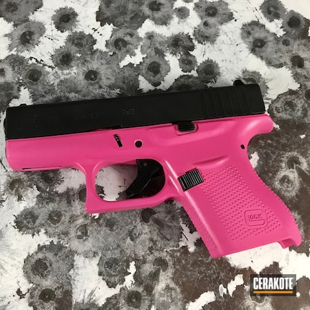 Powder Coating: Glock 43,Glock,Two Tone,Pistol,Prison Pink H-141