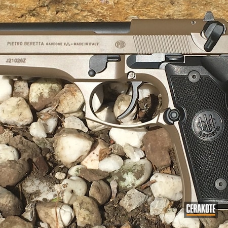 Powder Coating: M17 COYOTE TAN E-170,Two Tone,Cerakote Elite Series,Pistol,Beretta,Midnight E-110