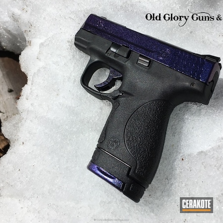 Powder Coating: Graphite Black H-146,Smith & Wesson,Custom Color,GunCandy,M&P Shield,Pistol,Color Shift