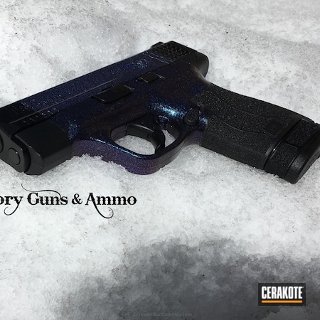 Powder Coating: Graphite Black H-146,Smith & Wesson,Custom Color,GunCandy,M&P Shield,Pistol,Color Shift