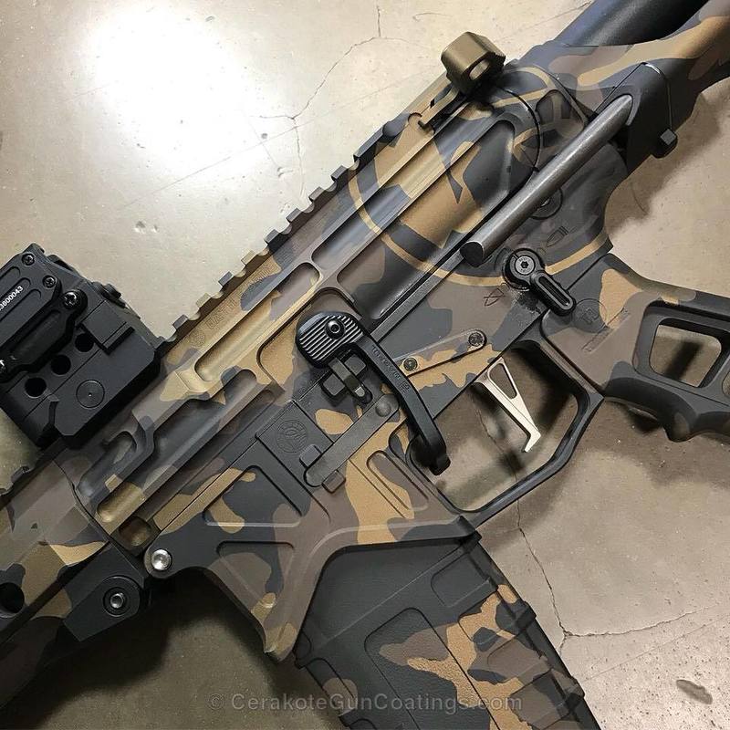 Custom Epoxy Rifle Custom Tactical Rifle in a Cerakote Camo Finish by WEB USER | Cerakote