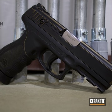 Cerakoted Taurus Handgun Coated In H-146 Graphite Black And H-148 Burnt Bronze