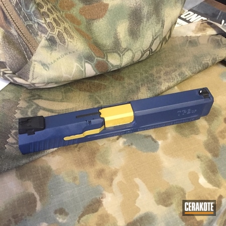 Powder Coating: Slide,KEL-TEC® NAVY BLUE H-127,Glock,Gold H-122