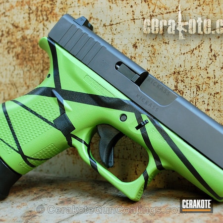 Powder Coating: Glock 43,Graphite Black H-146,Glock,Zombie Green H-168,Handguns,Pistol,Sniper Grey H-234