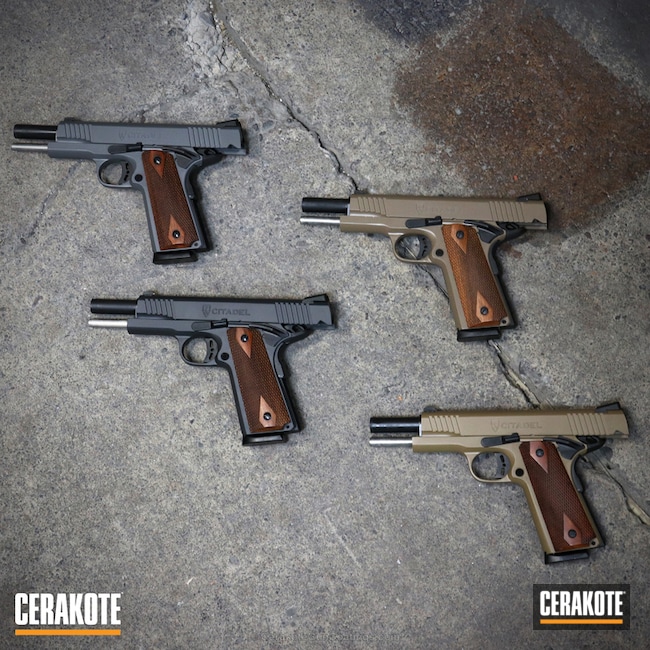 Cerakoted: Cerakote Elite Series,M17 COYOTE TAN E-170,Pistol,Smoke E-120,Concrete E-160,Elite,Concrete E-160G,1911,Citadel,Handguns