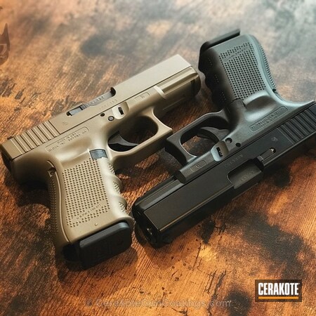 Powder Coating: MAD Black,M17 COYOTE TAN E-170,Glock,Cerakote Elite Series,Handguns,Pistol,Coyote Tan H-235