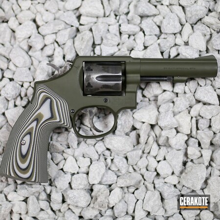 Powder Coating: Smith & Wesson,Mil Spec O.D. Green H-240,Revolver