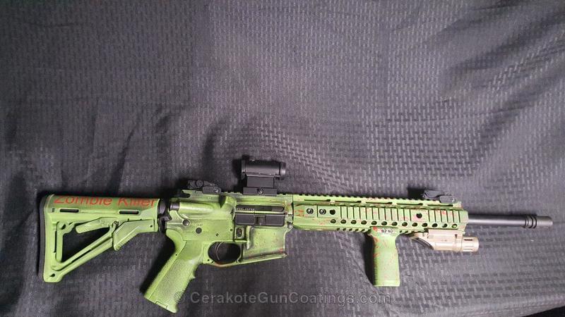 Cerakote Zombie Killer themed Tactical Rifle by WEB USER | Cerakote