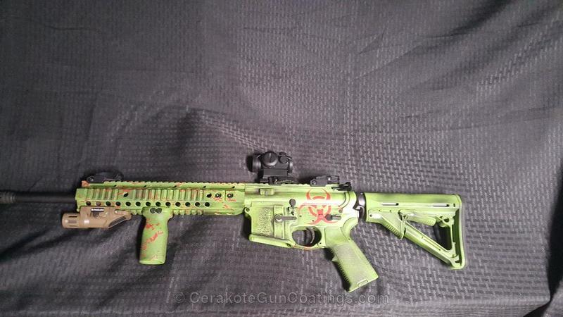 Cerakote Zombie Killer themed Tactical Rifle by WEB USER | Cerakote