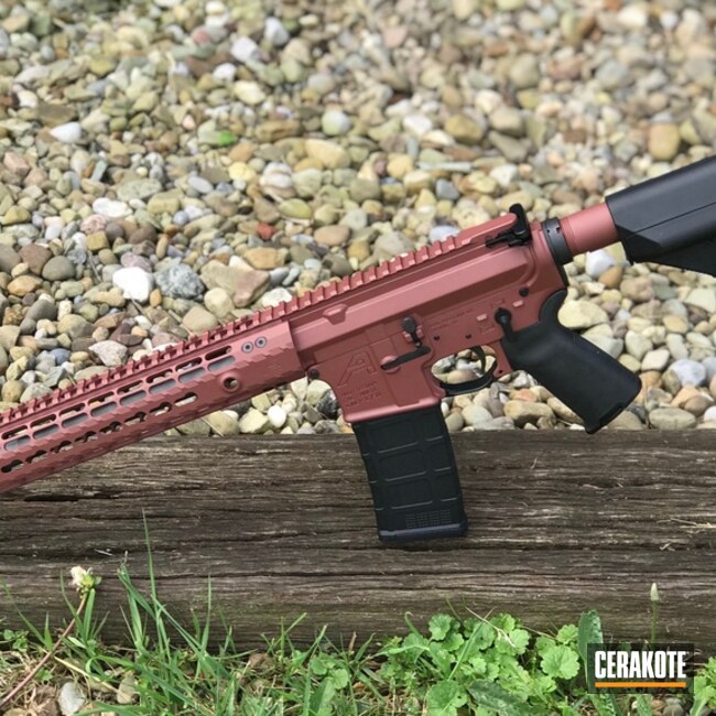 Cerakoted: Aero Precision,Custom Mix,FIREHOUSE RED H-216,Two Tone,Tactical Rifle,Copper Brown H-149