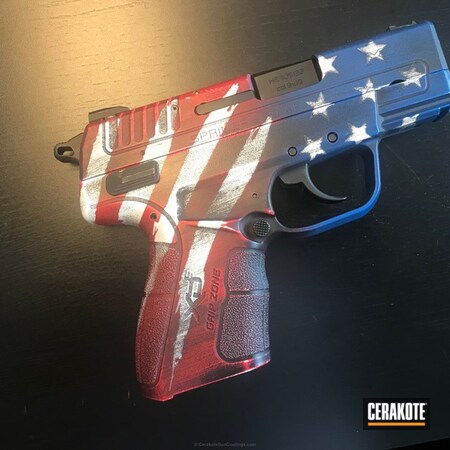 Powder Coating: Graphite Black H-146,NRA Blue H-171,Pistol,Stormtrooper White H-297,Springfield XD,Springfield Armory,USMC Red H-167,American Flag