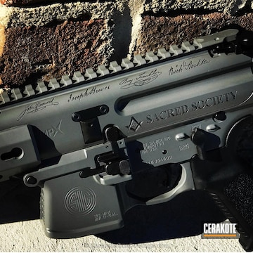 Cerakoted Sig Sauer Mpx Rifle Coated In H-146 Graphite Black