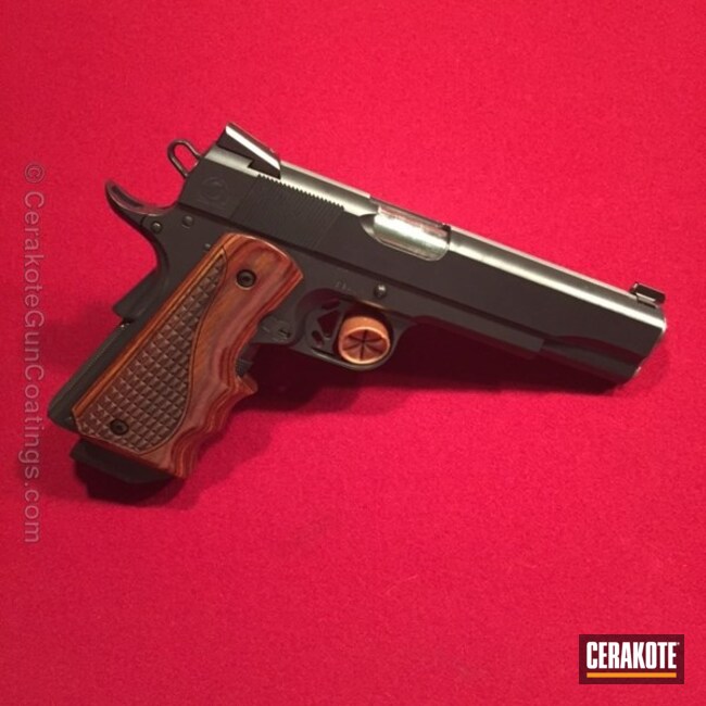 Cerakoted: Midnight E-110,Cerakote Elite Series,.45 ACP,Pistol,1911,Elite,Caspian Arms,80% Lower