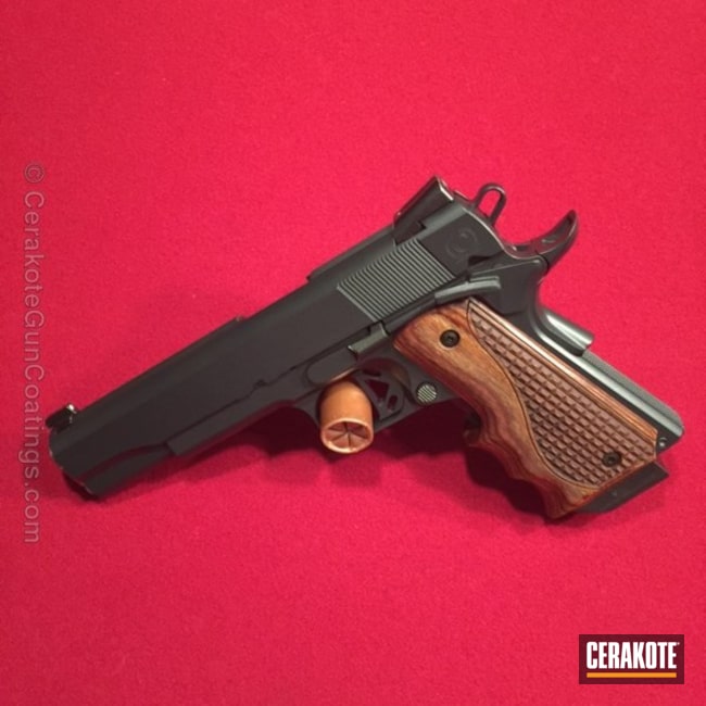 Cerakoted: Midnight E-110,Cerakote Elite Series,.45 ACP,Pistol,1911,Elite,Caspian Arms,80% Lower