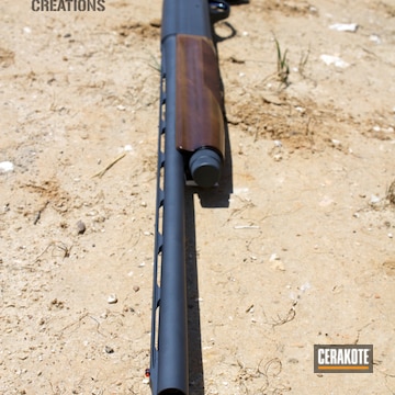 Cerakoted Benelli 12 Gauge Shotgun Coated In H-170 Titanium