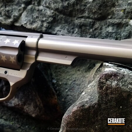 Powder Coating: Smith & Wesson,DESERT SAND H-199,Revolver,American Flag,44 Magnum,Stars and Stripes,MAGPUL® FLAT DARK EARTH H-267