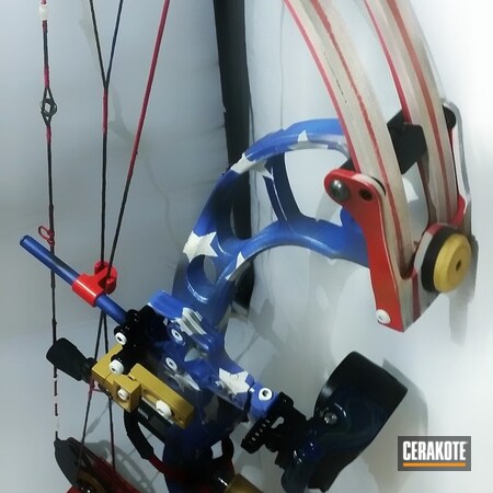 Powder Coating: Bright White H-140,Bow Risers,NRA Blue H-171,USMC Red H-167,American Flag,Compound Bow