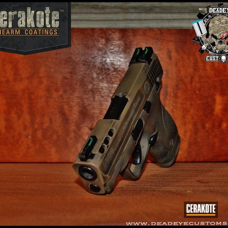Powder Coating: Graphite Black H-146,Smith & Wesson,Pistol,Battleworn,MAGPUL® FLAT DARK EARTH H-267