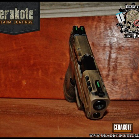 Powder Coating: Graphite Black H-146,Smith & Wesson,Pistol,Battleworn,MAGPUL® FLAT DARK EARTH H-267
