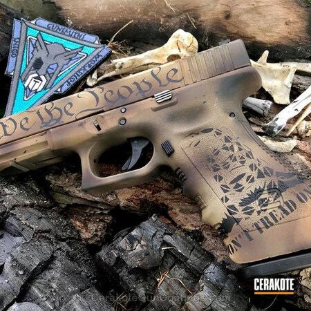 Powder Coating: 9mm,Glock,Chocolate Brown H-258,Parchment,We the people,2nd Amendment,Gadsden Flag,Dont Tread On Me,Glock 17,Light Sand H-142,MAGPUL® FLAT DARK EARTH H-267