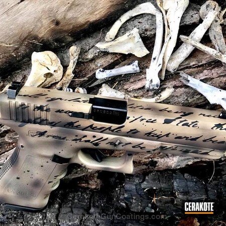 Powder Coating: 9mm,Glock,Chocolate Brown H-258,Parchment,We the people,2nd Amendment,Gadsden Flag,Dont Tread On Me,Glock 17,Light Sand H-142,MAGPUL® FLAT DARK EARTH H-267