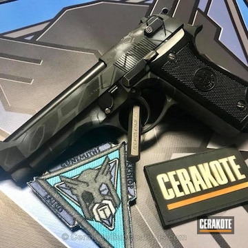 Cerakoted Beretta 92fs Handgun Coated In A Cerakote Kryptek Finish