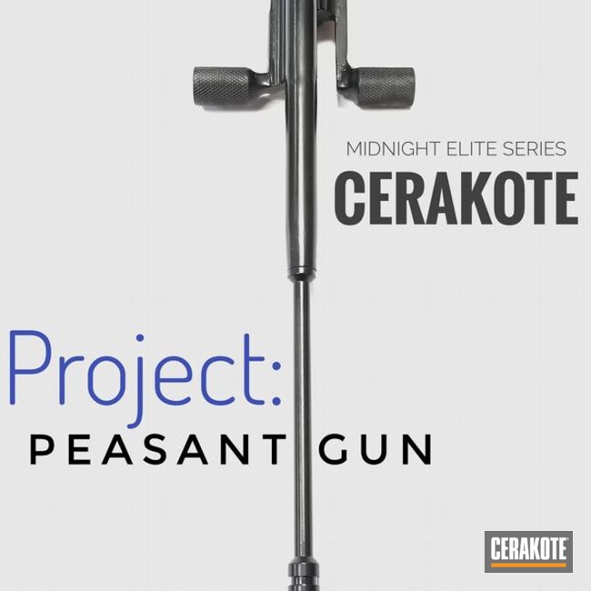 Cerakoted: Midnight E-110,Cerakote Elite Series,Custom,Peasant Gun,AK-47,Dual Charging Handles