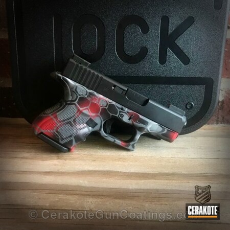 Powder Coating: Graphite Black H-146,Glock,Pistol,FIREHOUSE RED H-216,Tactical Grey H-227,Kryptek