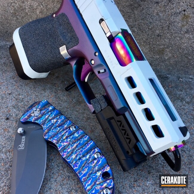 Cerakoted: Custom Mix,Snow White H-136,Pistol,HIGH GLOSS ARMOR CLEAR H-300