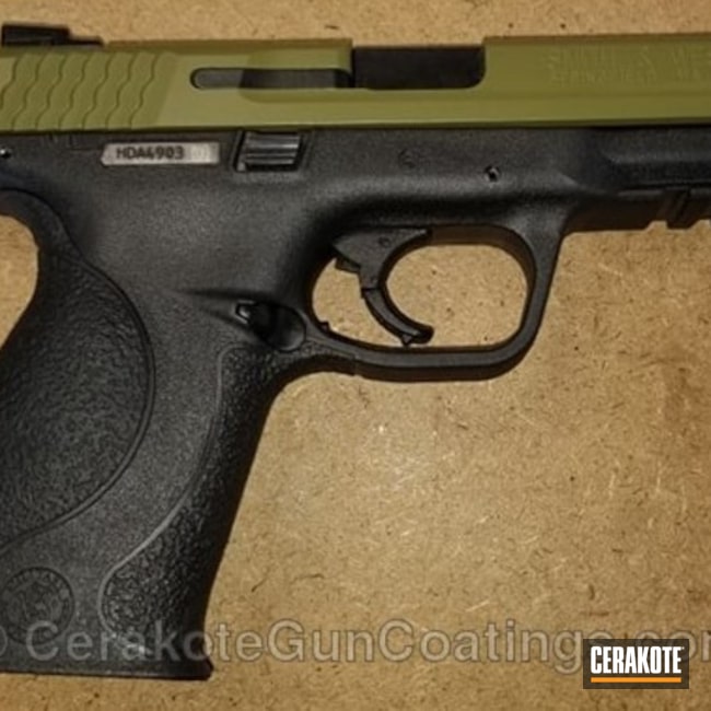 Cerakoted: M&P9,Smith & Wesson,Pistol,Warrior Arms,Noveske Bazooka Green H-189