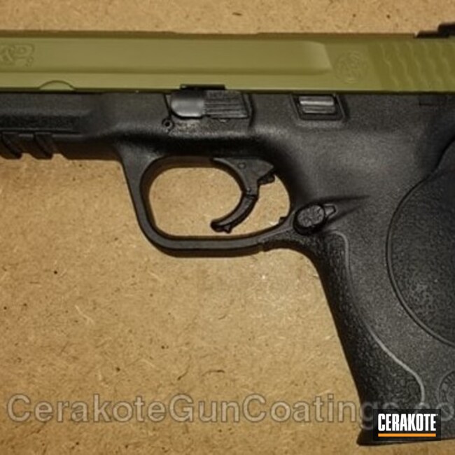 Cerakoted: M&P9,Smith & Wesson,Pistol,Warrior Arms,Noveske Bazooka Green H-189