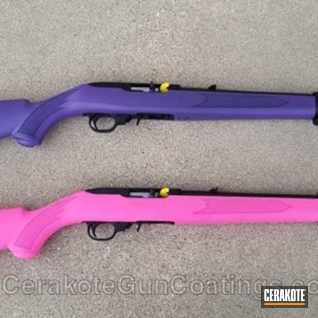 Cerakoted: Rifle,Ruger,Ruger 10/22,Bright Purple H-217,Warrior Arms,Prison Pink H-141