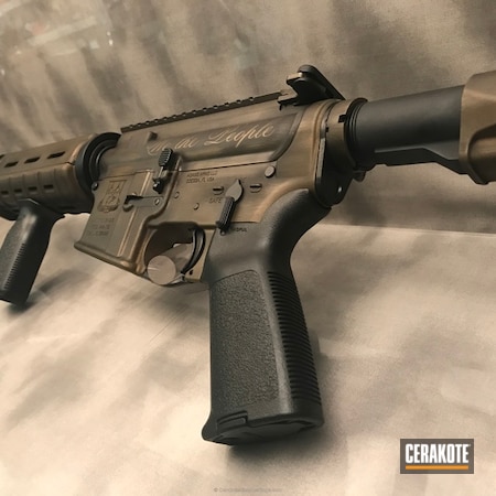 Powder Coating: Graphite Black H-146,Distressed,We the people,Adams Arms,Tactical Rifle,AR-15,Burnt Bronze H-148