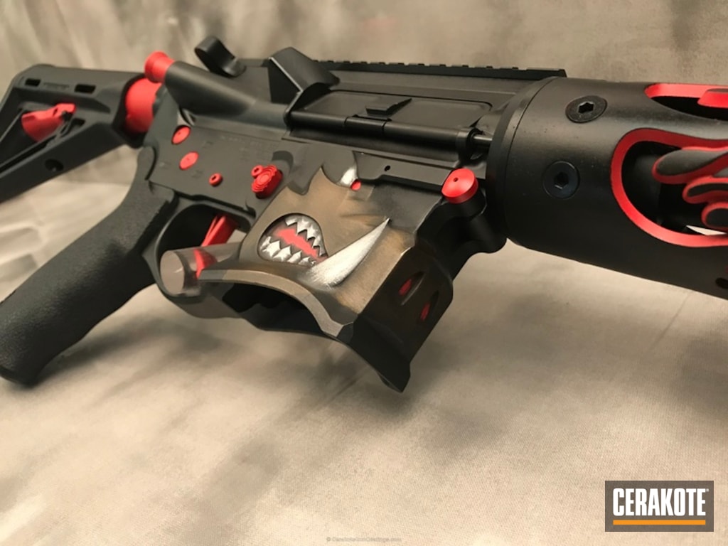 Custom AR15 Build coated in a Custom Cerakote Finish by RUEBEN Cerakote