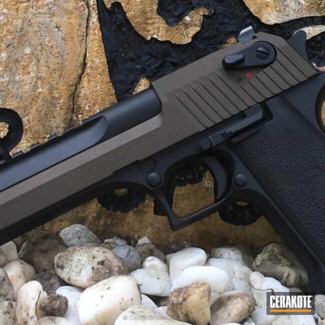 Cerakoted: Desert Eagle,Graphite Black H-146,Two Tone,Pistol,Midnight Bronze H-294,Magnum Research Inc