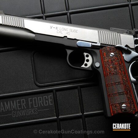 Powder Coating: Graphite Black H-146,.45 ACP,v-16,Handguns,Pistol,Springfield 1911,Springfield Armory,Restoration