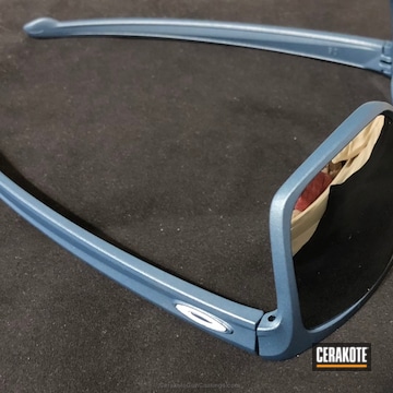Cerakoted Sunglasses Coated In H-185 Blue Titanium
