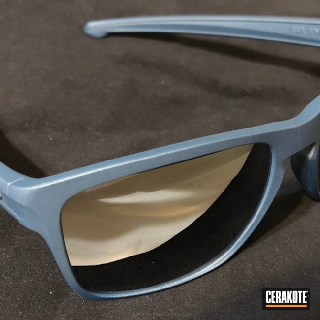 Cerakoted: Sunglasses,Oakley,sliver,More Than Guns,Blue Titanium H-185