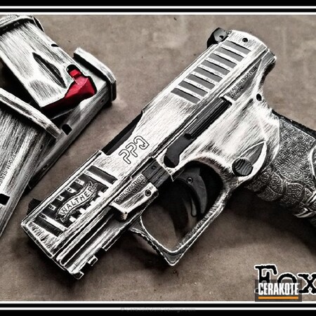 Powder Coating: Graphite Black H-146,Distressed,Pistol,Walther,Stormtrooper White H-297,Walther PPQ