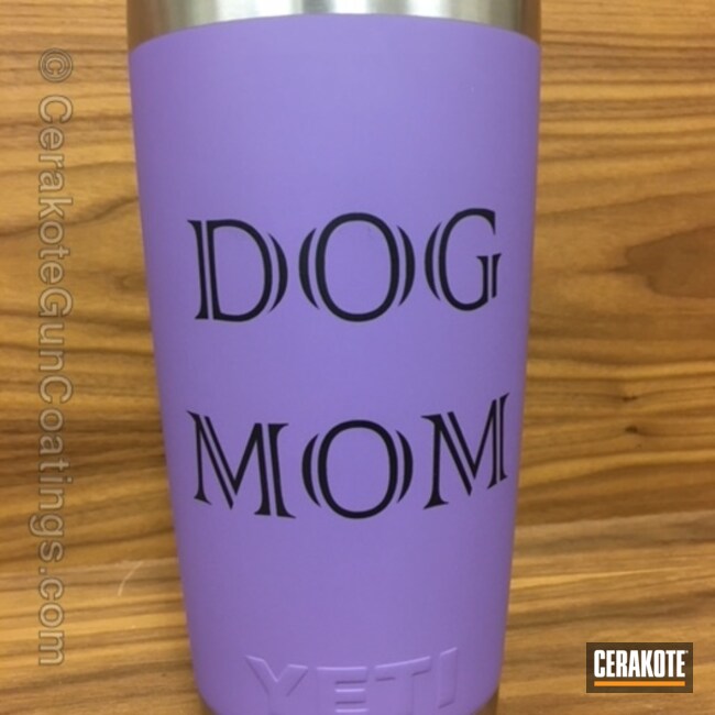 Cerakoted Custom Cup Coated In H-146 Graphite Black And H-138 Pastel Purple