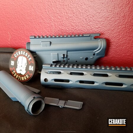 Powder Coating: Blue Titanium H-185,Tactical Rifle,AR-15,Gun Parts,Upper / Lower,Handguard