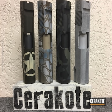 Cerakoted Assorted Pistol Slides In Custom Cerakote Finishes