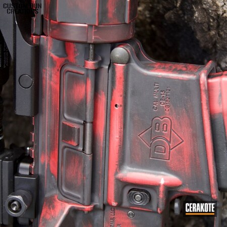 Powder Coating: Red,Graphite Black H-146,Distressed,AR Pistol,FIREHOUSE RED H-216,AR-15,Vortex,Diamondback Firearms