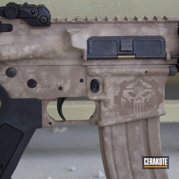 Cerakoted Two Tone Freehand Camo On Rock River Arms Ar-15