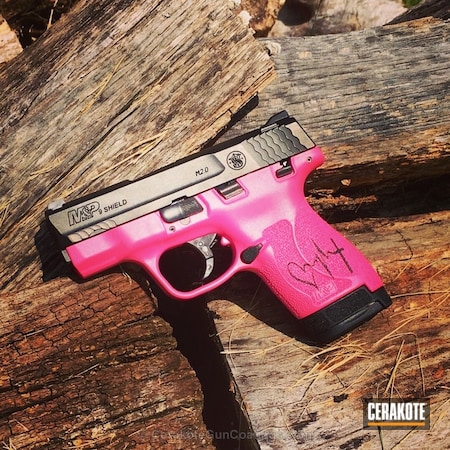 Powder Coating: Graphite Black H-146,Smith & Wesson,Two Tone,Pistol,M&P,Prison Pink H-141